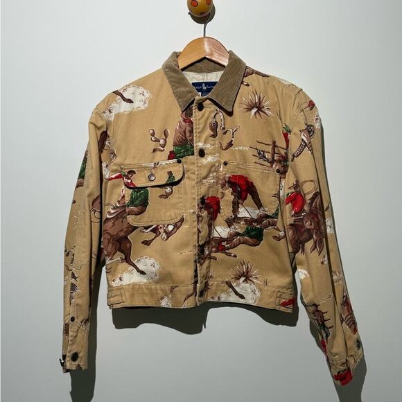 Ralph Lauren Beige Western cowboy Print Jacket - Picture 2 of 13